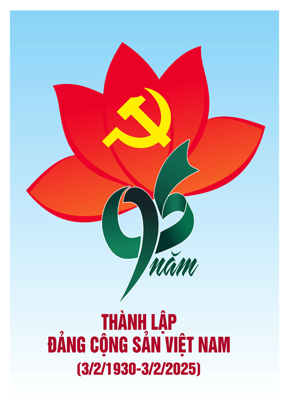 Tranh tuyên truyền 95 năm ngày thành lập ĐCS Việt Nam (03/02/1930-03/02/2025)