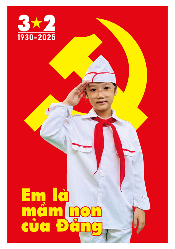 Tranh tuyên truyền 95 năm ngày thành lập ĐCS Việt Nam (03/02/1930-03/02/2025)