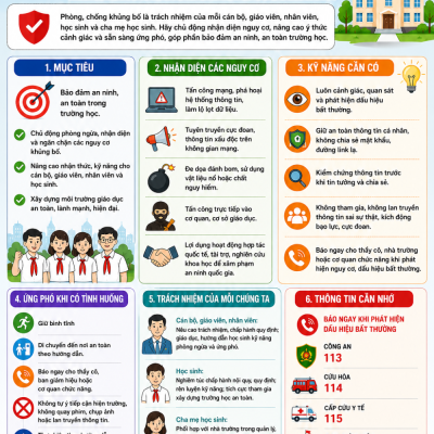 Trường THCS Hồng Sơn tăng cường tuyên truyền, nâng cao nhận thức về công tác phòng, chống khủng bố, bảo đảm an ninh, an toàn trường học