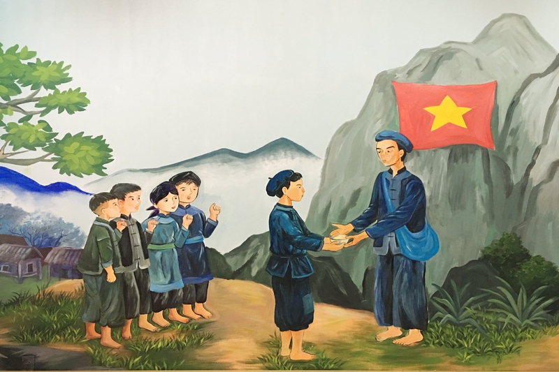 Đồng chí Đàm Minh Viễn và 05 đội viên đầu tiên của Đội TNTP Hồ Chí Minh (Nguồn: Internet)